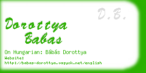 dorottya babas business card